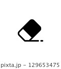 black Eraser icon in trendy flat style isolated on white background. Eraser silhouette symbol for your website design, logo, app, UI. Vector illustration, EPS10. 129653475