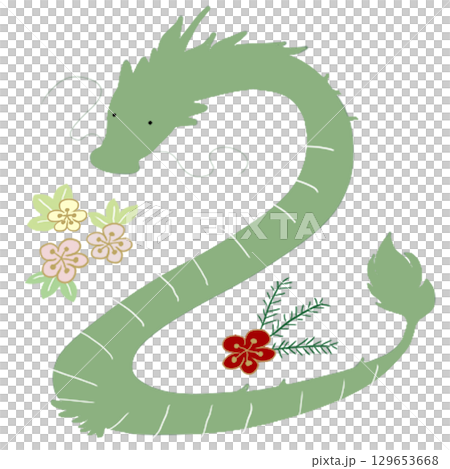 龍年新年插畫 龍年新年插畫 129653668