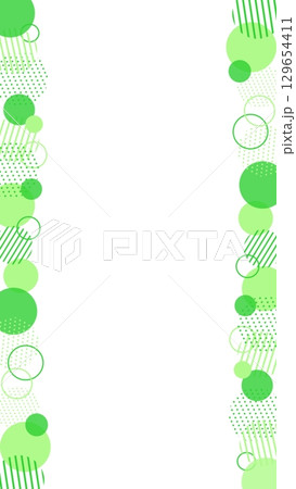 カラフルな水玉のキュートなフレーム 129654411
