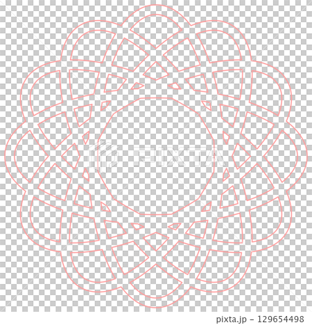 Pink abstract floral pattern 129654498