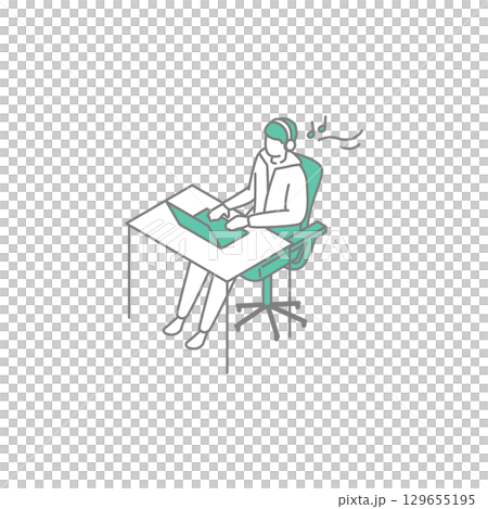 獨居的學生與上班族插圖 129655195