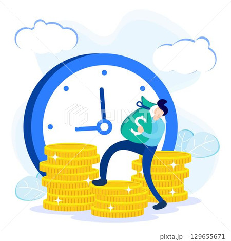 Illustration vector graphic cartoon character of business Illustration vector graphic cartoon character of business 129655671