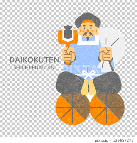 Daikokuten Seven Lucky Gods Simple and stylish flat design illustration Daikokuten Seven Lucky Gods Simple and stylish flat design illustration 129657275