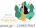 Celebrating International Yoga Day with a Peaceful Meditation in Nature 129657667
