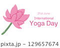 Pink Flower Illustration for International Yoga Day Celebration 129657674