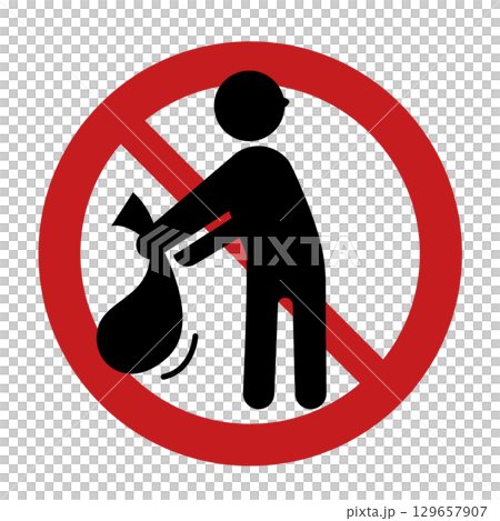 Illegal dumping prohibition mark 129657907