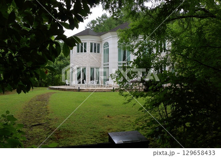 The paths around the lake and gardens of the Lake Garden in the Japanese resort town of Karuizawa in the Nagano Alps.  The paths around the lake and gardens of the Lake Garden in the Japanese resort town of Karuizawa in the Nagano Alps.  129658433