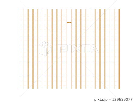 400字詰め原稿用紙　ベージュ 129659077