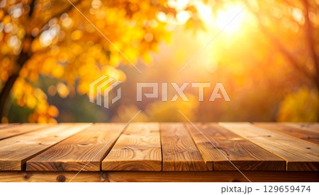 木の質感を活かした温もりのある背景素材 129659474