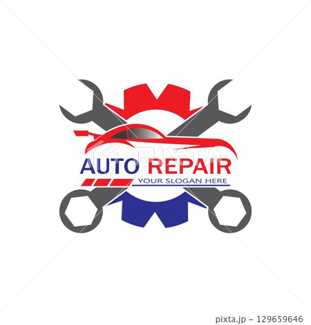 Auto Repairing Logo Vector. Automotive and Transportation Logo template 129659646