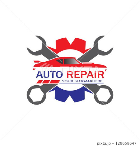 Auto Repairing Logo Vector. Automotive and Transportation Logo template 129659647