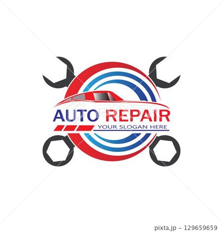 Auto Repairing Logo Vector. Automotive and Transportation Logo template 129659659