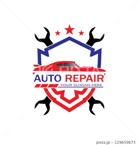 Auto Repairing Logo Vector. Automotive and Transportation Logo template Auto Repairing Logo Vector. Automotive and Transportation Logo template 129659673