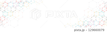 Abstract background and geometric pattern with hexagons for banner design or header. Abstract background and geometric pattern with hexagons for banner design or header. 129660079