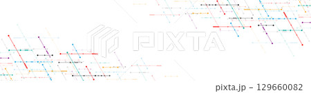 Website header or banner design template. Abstract technology background with arrows and lines. Website header or banner design template. Abstract technology background with arrows and lines. 129660082