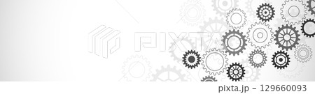 Website header or banner design with cogs and gear wheel mechanisms. Website header or banner design with cogs and gear wheel mechanisms. 129660093