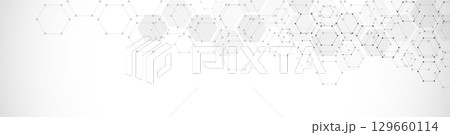Abstract background and geometric pattern with hexagons for banner design or header. Abstract background and geometric pattern with hexagons for banner design or header. 129660114