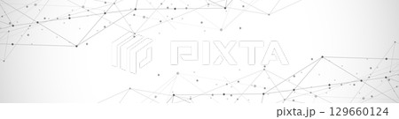 Abstract background and geometric pattern with connecting the dots and lines for banner design or header. 129660124