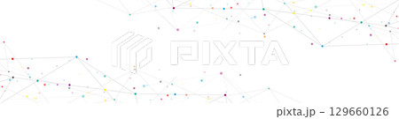 Website header or banner design with abstract polygonal background and connecting dots and lines. Global network connection. Digital technology with plexus background and space for your text. Website header or banner design with abstract polygonal background and connecting dots and lines. Global network connection. Digital technology with plexus background and space for your text. 129660126