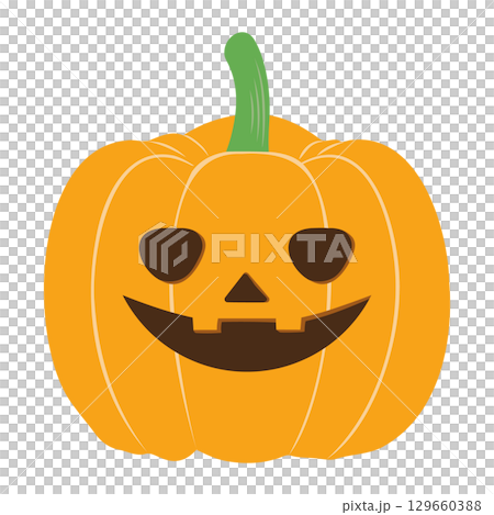萬聖節南瓜向量插圖可愛的秋天插圖素材 129660388