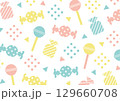 キャンディーのポップでカラフルな模様 129660708