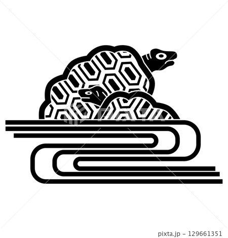 家紋です。水に二つ亀と言います。 家紋です。水に二つ亀と言います。 129661351