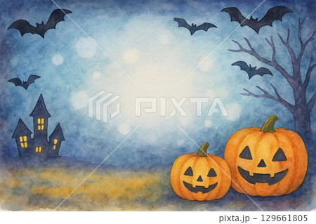 フレーム素材・ハロウィン 129661805
