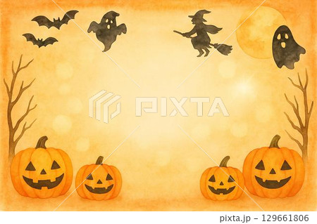 フレーム素材・ハロウィン 129661806