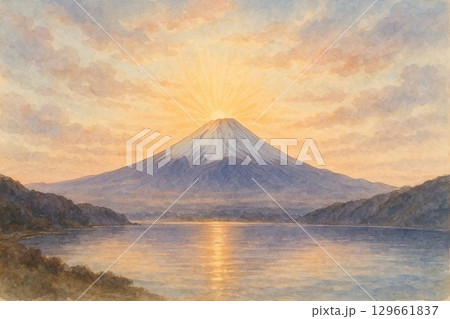 富士山からの初日の出 富士山からの初日の出 129661837