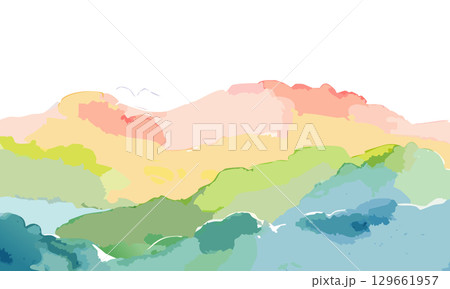 背景【水彩】8 背景【水彩】8 129661957