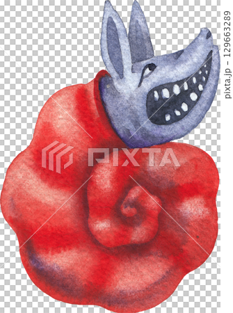Watercolor illustration of a a whimsical medieval mouse-snail creature, Watercolor illustration of a a whimsical medieval mouse-snail creature, 129663289
