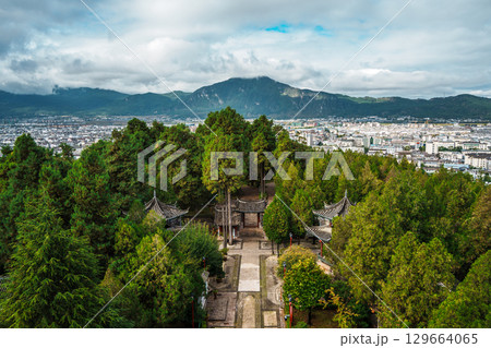 Garden and Pavilion View from Wangu Tower, Lijiang Old Town Garden and Pavilion View from Wangu Tower, Lijiang Old Town 129664065
