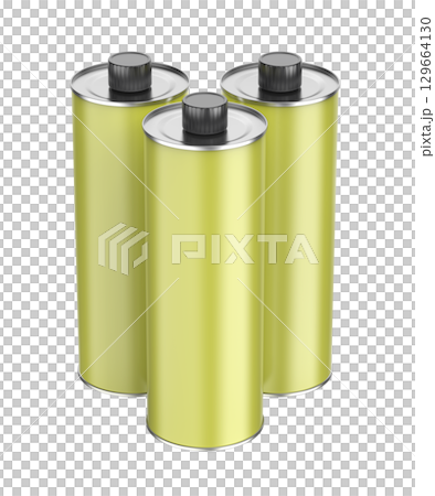 Green round tin bottles for olive oil, motor oil or other liquids 129664130