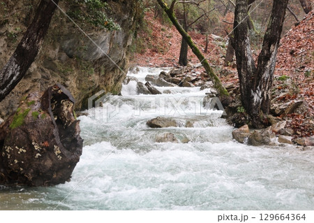 Flowing river landscape. High quality photo 129664364