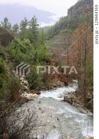 Flowing river landscape. High quality photo 129664369
