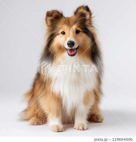 愛くるしいペットの犬 129664806