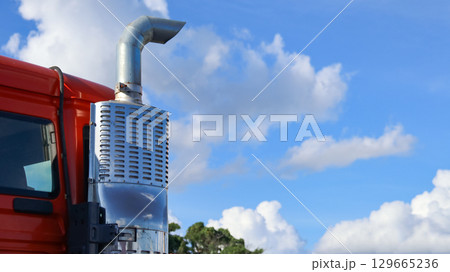 Stainless Steel Truck Exhaust Pipe with Blue Sky Stainless Steel Truck Exhaust Pipe with Blue Sky 129665236
