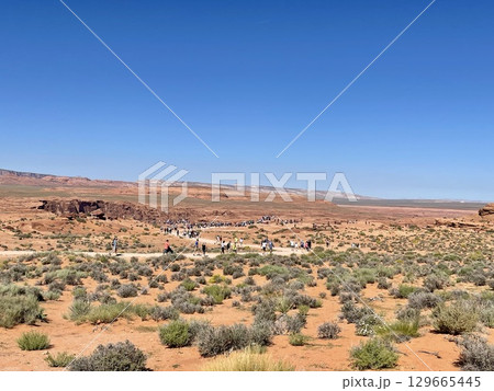 【アリゾナ州】ホースシューベンドへ向かう道 129665445