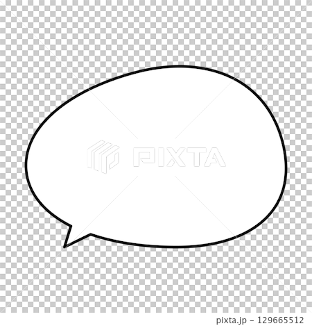 シンプルな吹き出しのイラスト 129665512