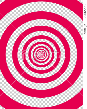 サーモンピンクの輪の連続の背景素材 129665539