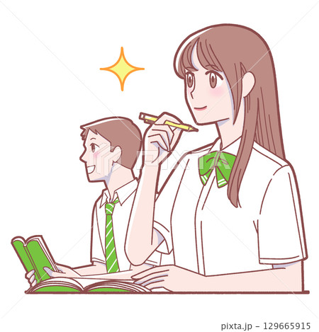 勉強する学生 129665915