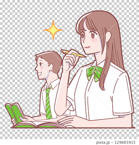 Student studying 129665915