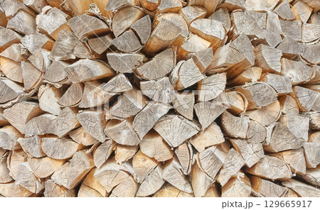 Chopped wood for the fireplace, natural background. Chopped wood for the fireplace, natural background. 129665917