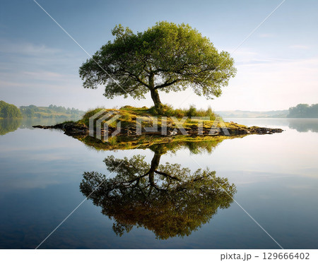 孤独な島の木 129666402