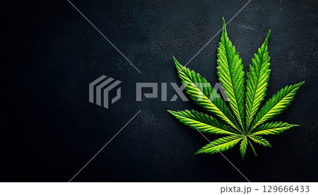 緑のヘンプの葉 緑のヘンプの葉 129666433