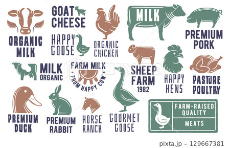 Farm Product Logos 129667381