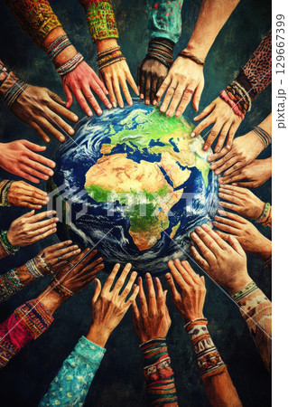 portrayal group hands bracelets bangles patterns portrayal group hands bracelets bangles patterns 129667399