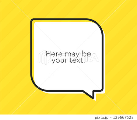Speech bubble. Space for quote text, frame message 129667528