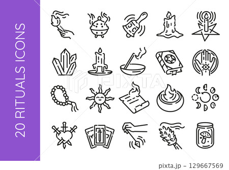 Ritual Icons Set Ritual Icons Set 129667569
