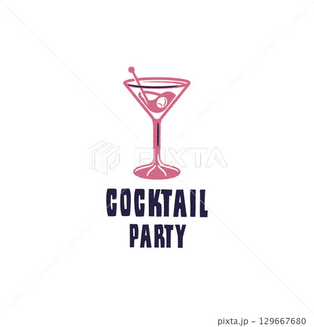 Cocktail Party Logo 129667680